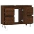 Mueble de baño madera de ingeniería roble marrón 80x33x60