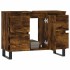 Mueble de baño madera de ingeniería roble ahumado 80x33x60