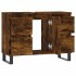 Mueble de baño madera de ingeniería roble ahumado 80x33x60