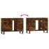 Mueble de baño madera de ingeniería roble ahumado 80x33x60