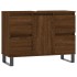 Mueble de baño madera de ingeniería roble marrón 80x33x60
