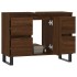 Mueble de baño madera de ingeniería roble marrón 80x33x60