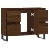 Mueble de baño madera de ingeniería roble marrón 80x33x60