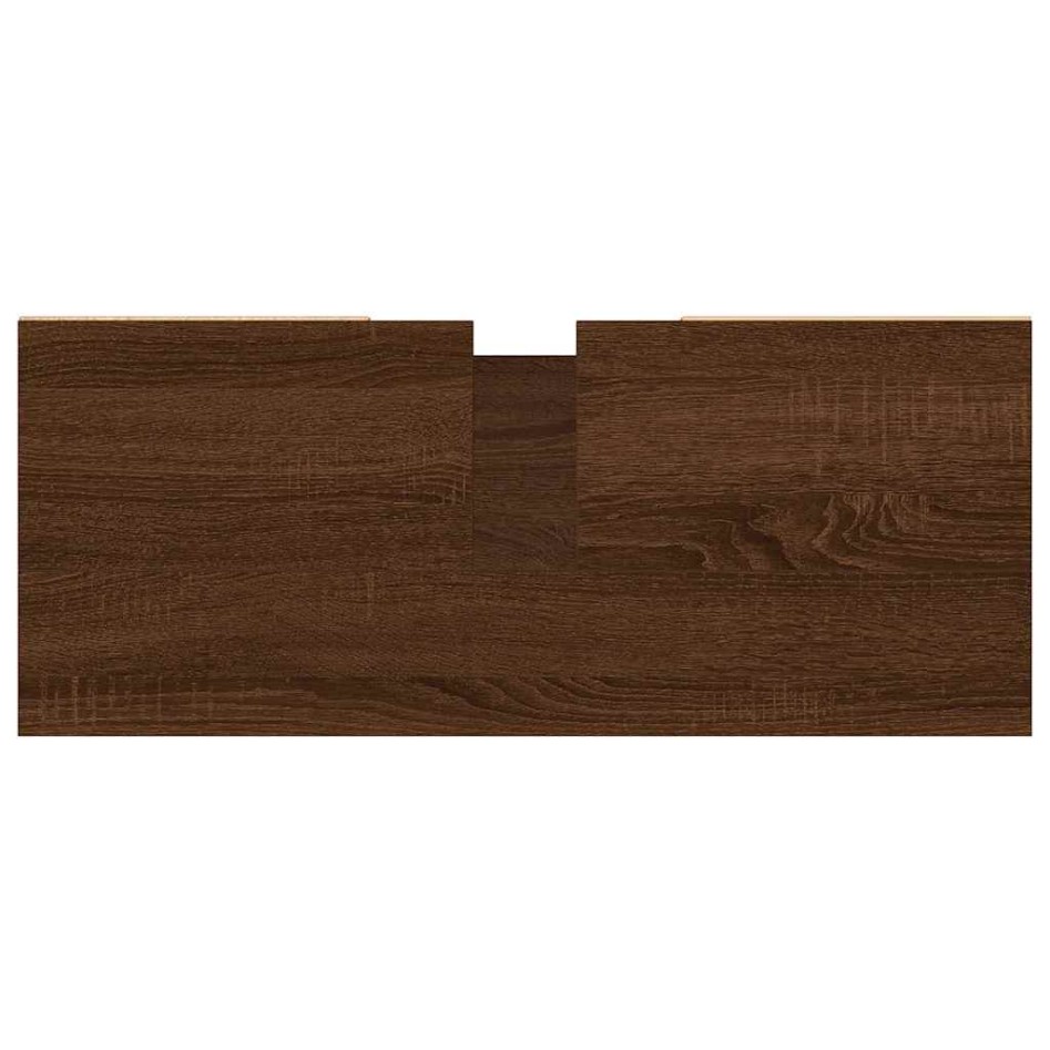 Mueble de baño madera de ingeniería roble marrón 80x33x60