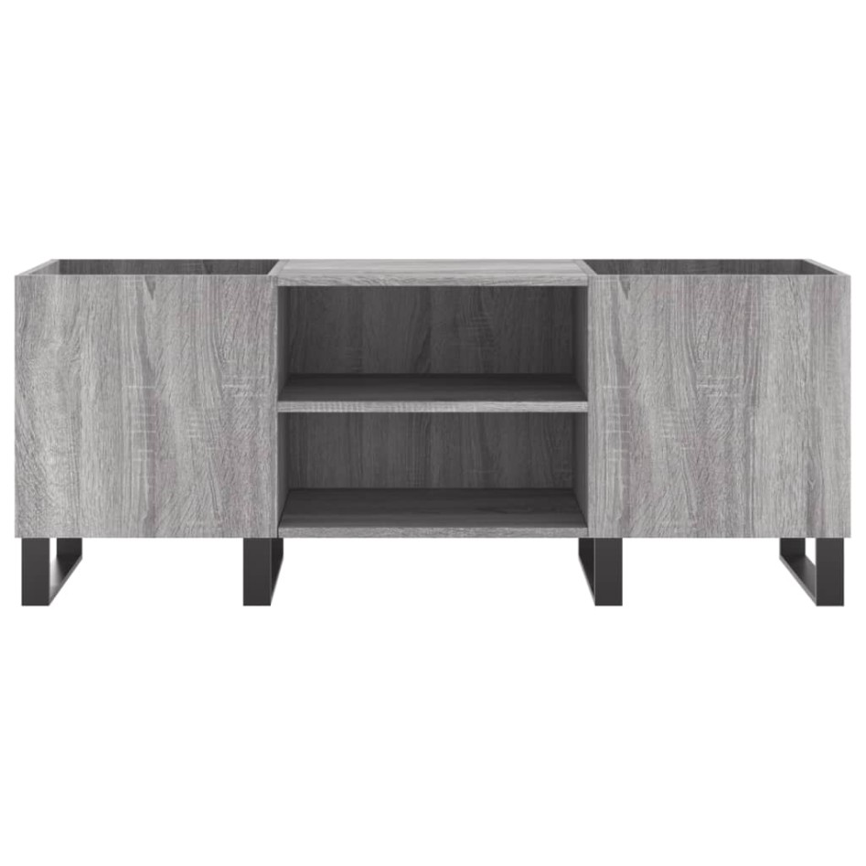 Mueble para discos madera contrachapada gris sonoma