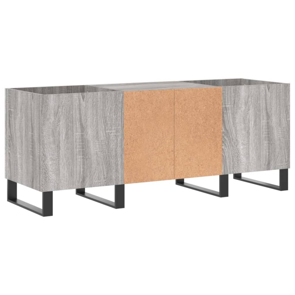 Mueble para discos madera contrachapada gris sonoma