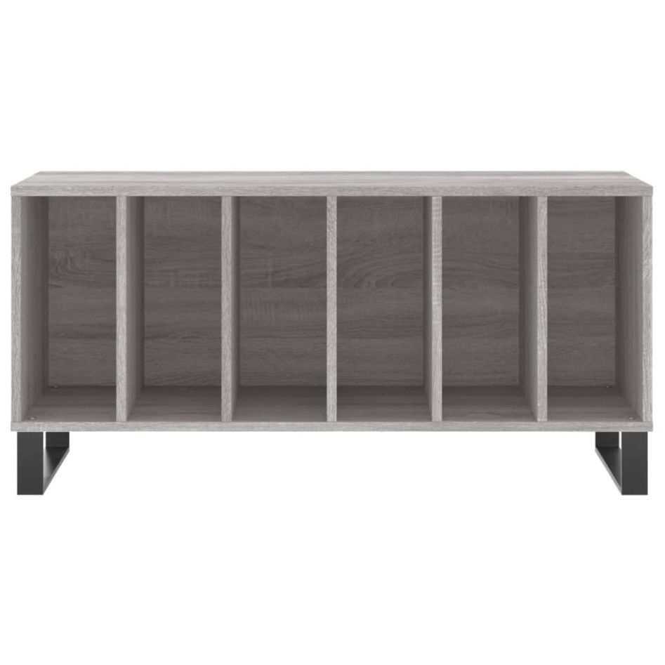 Mueble para discos madera contrachapada gris Sonoma