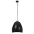 Lámpara colgante industrial redonda negra 25 W 42 cm