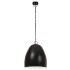 Lámpara colgante industrial redonda negra 25 W 42 cm