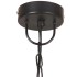 Lámpara colgante industrial redonda negra 25 W 42 cm