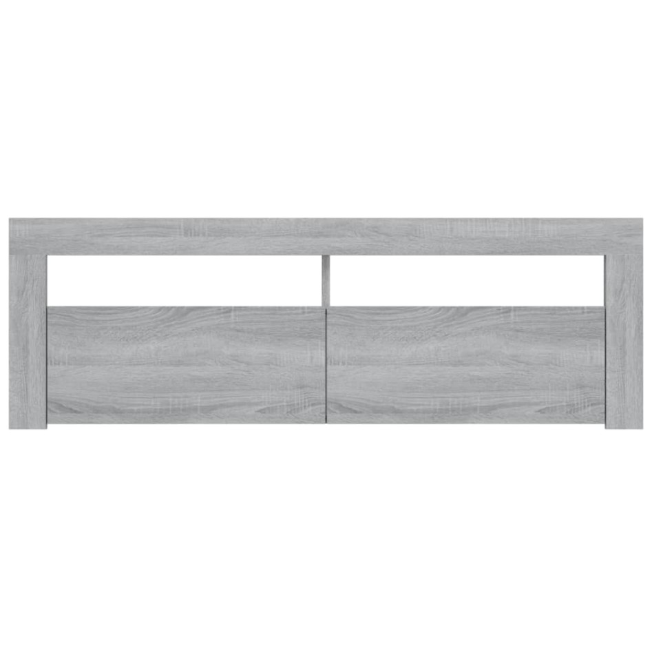 Mueble de TV con luces LED gris Sonoma 120x35x40