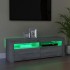 Mueble de TV con luces LED gris Sonoma 120x35x40