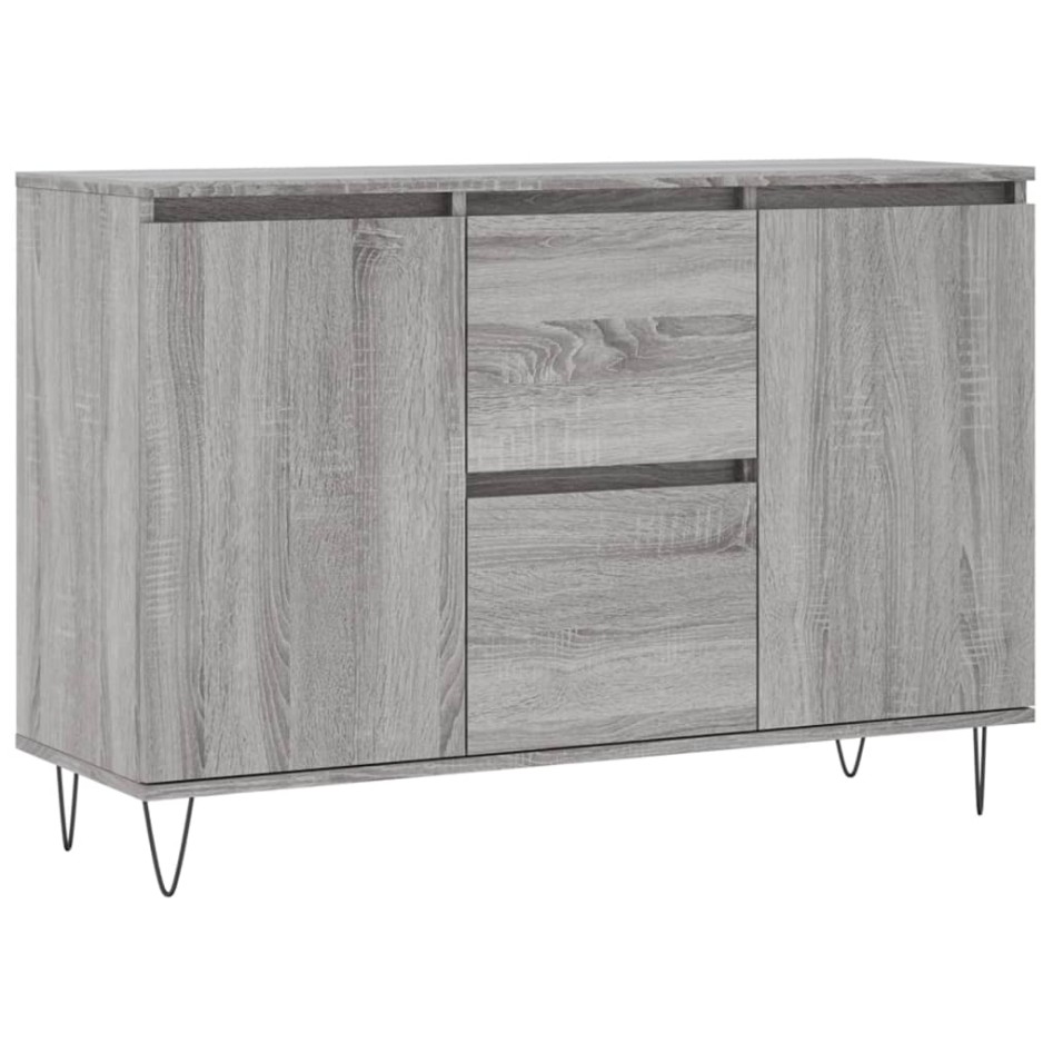 Aparador de madera de ingeniería gris Sonoma 104x35x70