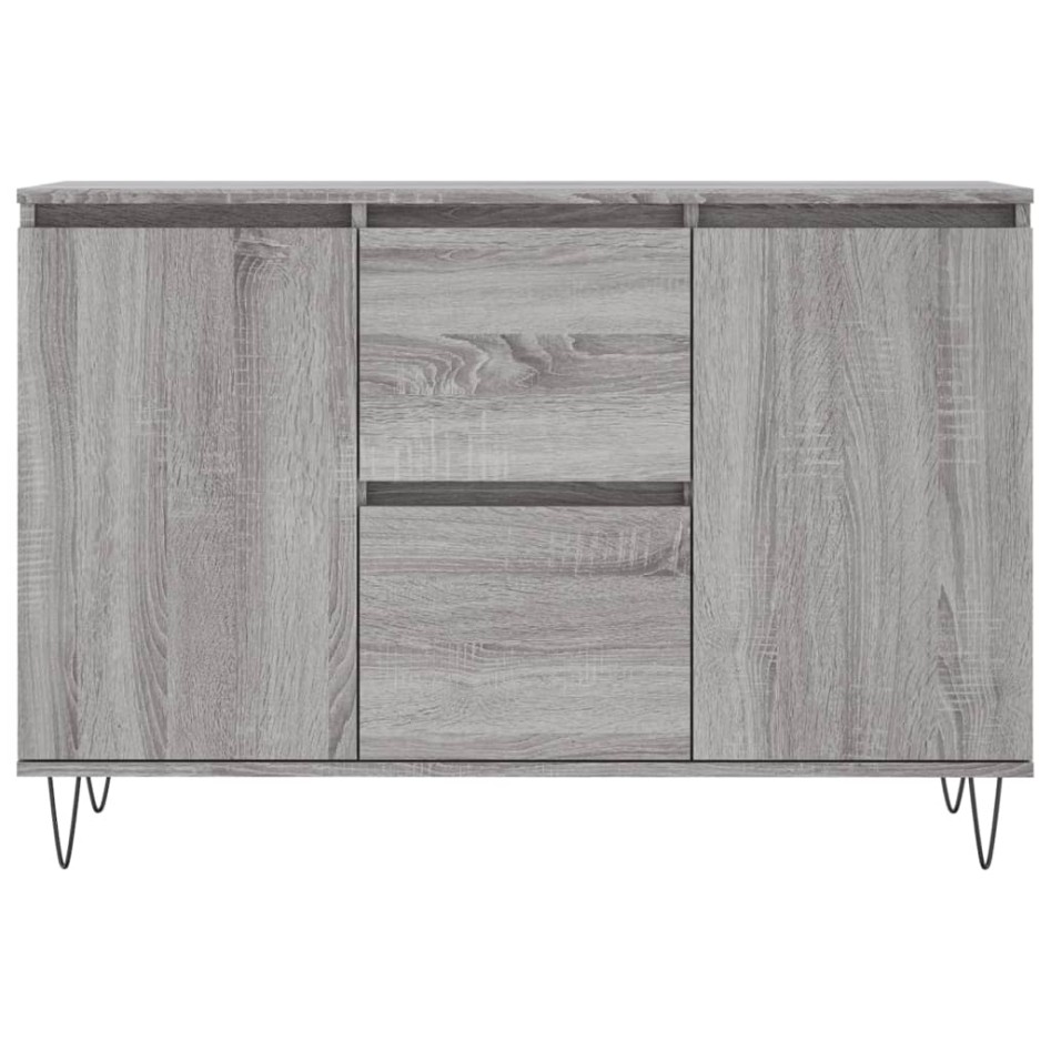 Aparador de madera de ingeniería gris Sonoma 104x35x70