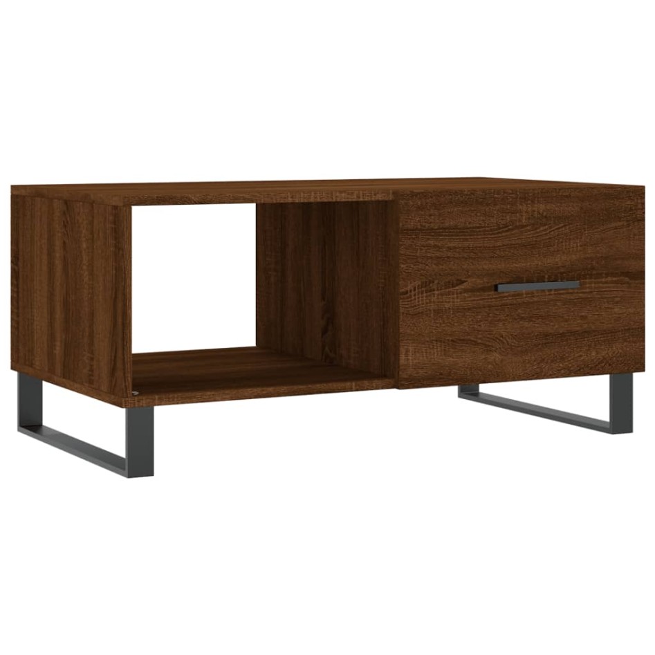 Mesa de centro madera contrachapada roble marrón 90x50x40