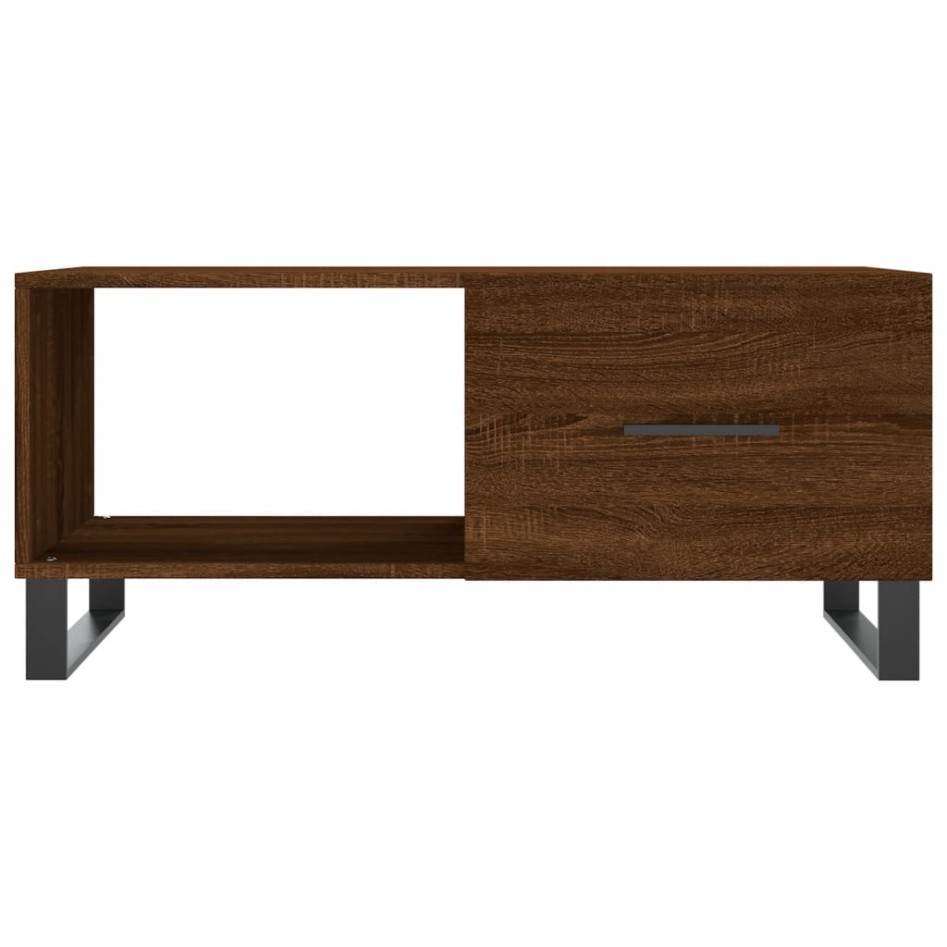 Mesa de centro madera contrachapada roble marrón 90x50x40