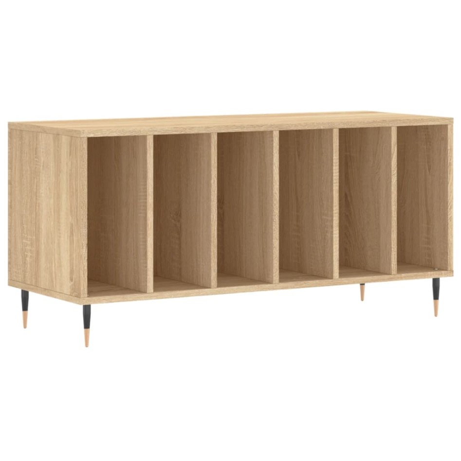 Mueble discos madera contrachapada roble Sonoma 100x38x48