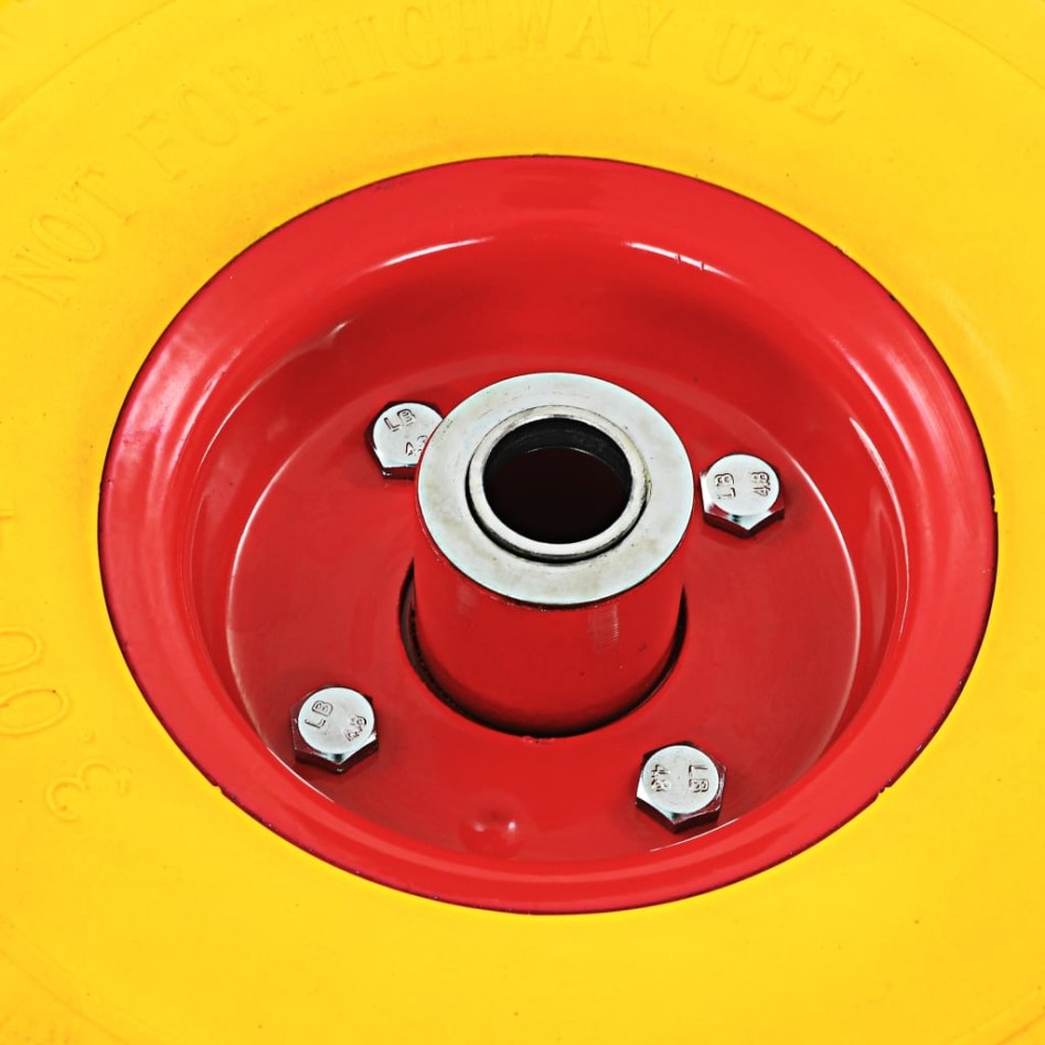 Ruedas de carretilla 4 uds PU macizo 3.00-4