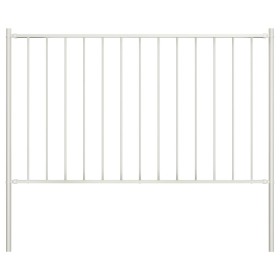 Panel valla y postes acero recubrimiento polvo blanco