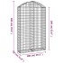 Cesta gaviones forma arco hierro galvanizado 100x30x160/180