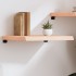Estante de pared madera maciza roble sin tratar 60x60x(2-6)