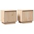Mesitas de noche 2 uds madera maciza de pino 40x30x40