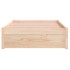 Estructura de cama sin colchón madera maciza 90x200