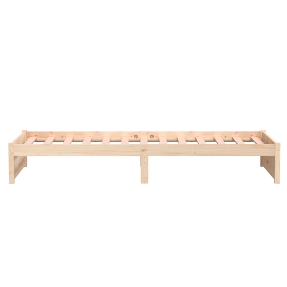 Estructura de cama sin colchón madera maciza 90x200