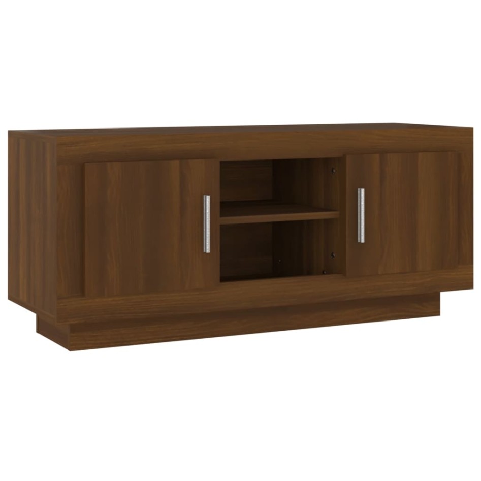 Mueble para TV madera contrachapada roble marrón 102x35x45