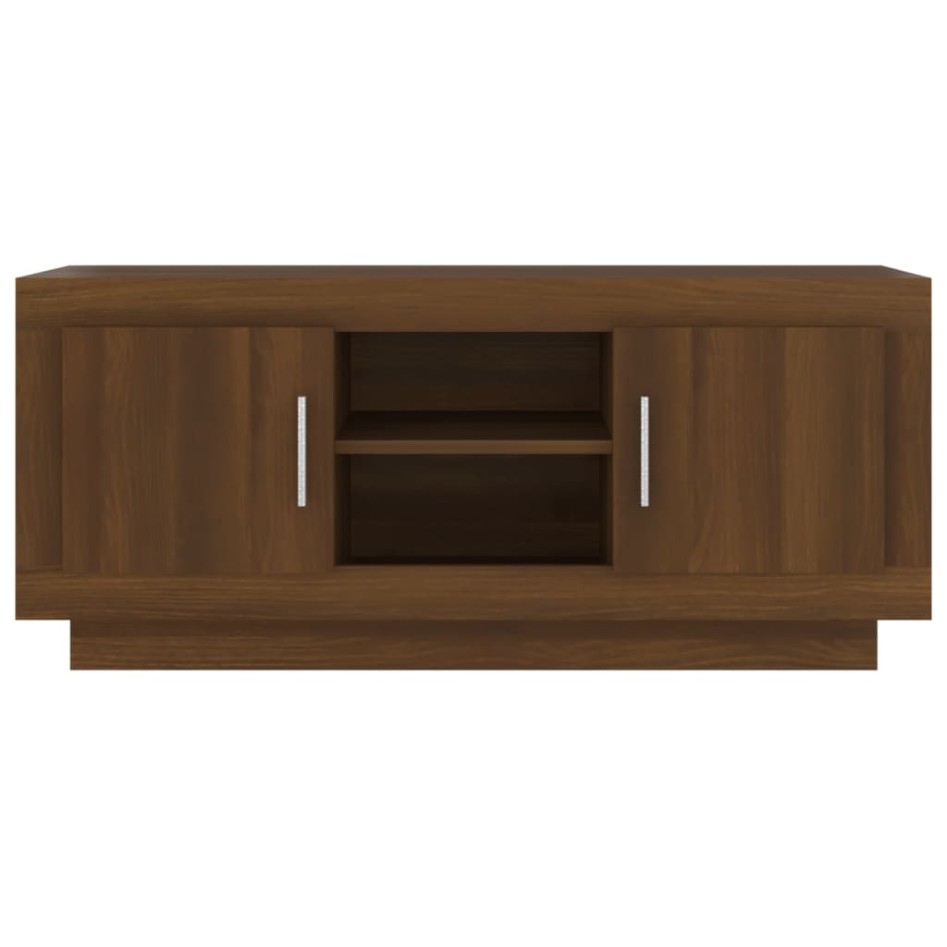 Mueble para TV madera contrachapada roble marrón 102x35x45