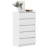 Cajonera de madera contrachapada blanco 60x36x103