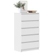 Cajonera de madera contrachapada blanco 60x36x103 cm