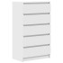Cajonera de madera contrachapada blanco 60x36x103