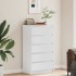 Cajonera de madera contrachapada blanco 60x36x103