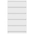 Cajonera de madera contrachapada blanco 60x36x103
