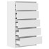 Cajonera de madera contrachapada blanco 60x36x103
