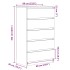 Cajonera de madera contrachapada blanco 60x36x103