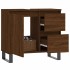 Armario de baño madera contrachapada marrón roble 65x33x60