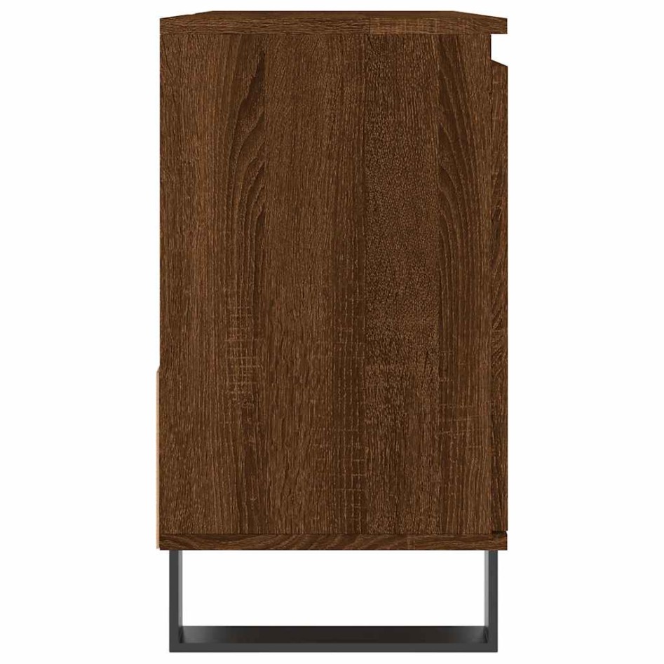 Armario de baño madera contrachapada marrón roble 65x33x60