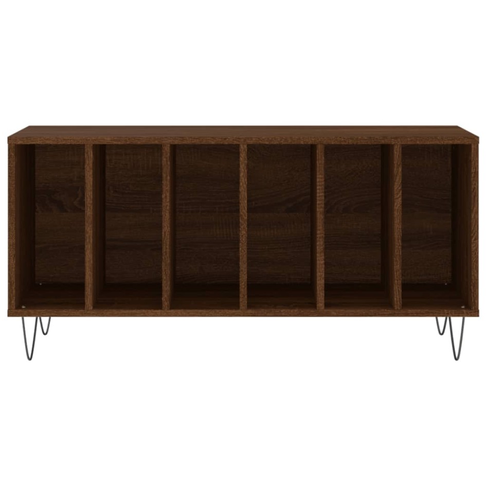 Mueble discos madera contrachapada roble marrón 100x38x48