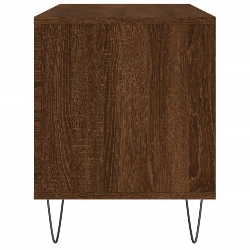 Mueble discos madera contrachapada roble marrón 100x38x48