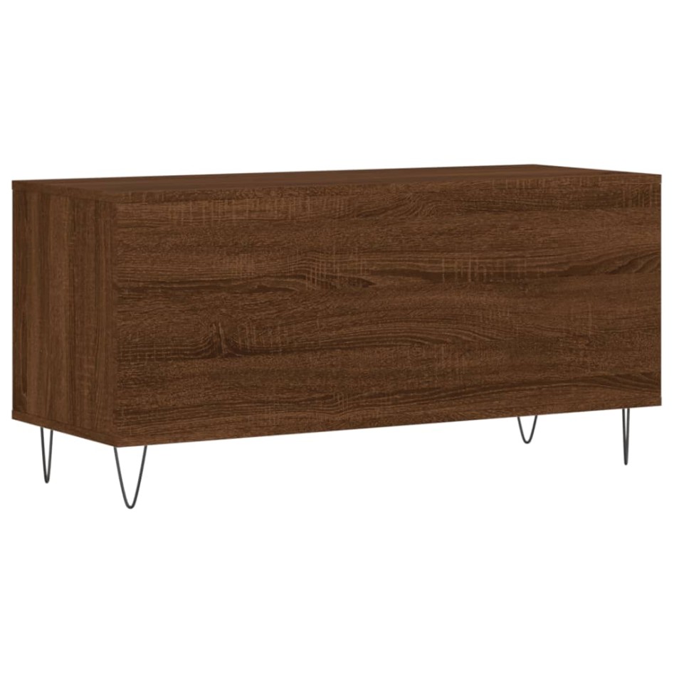 Mueble discos madera contrachapada roble marrón 100x38x48