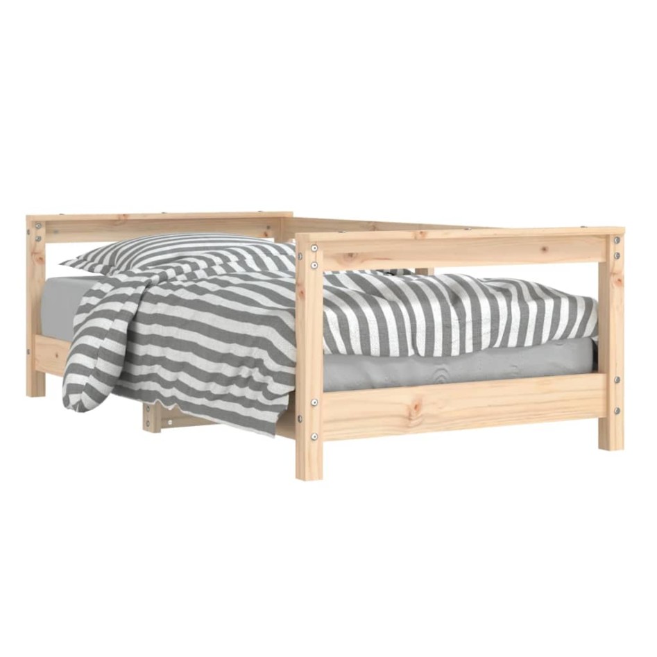 Estructura de cama para niños madera maciza de pino 70x140