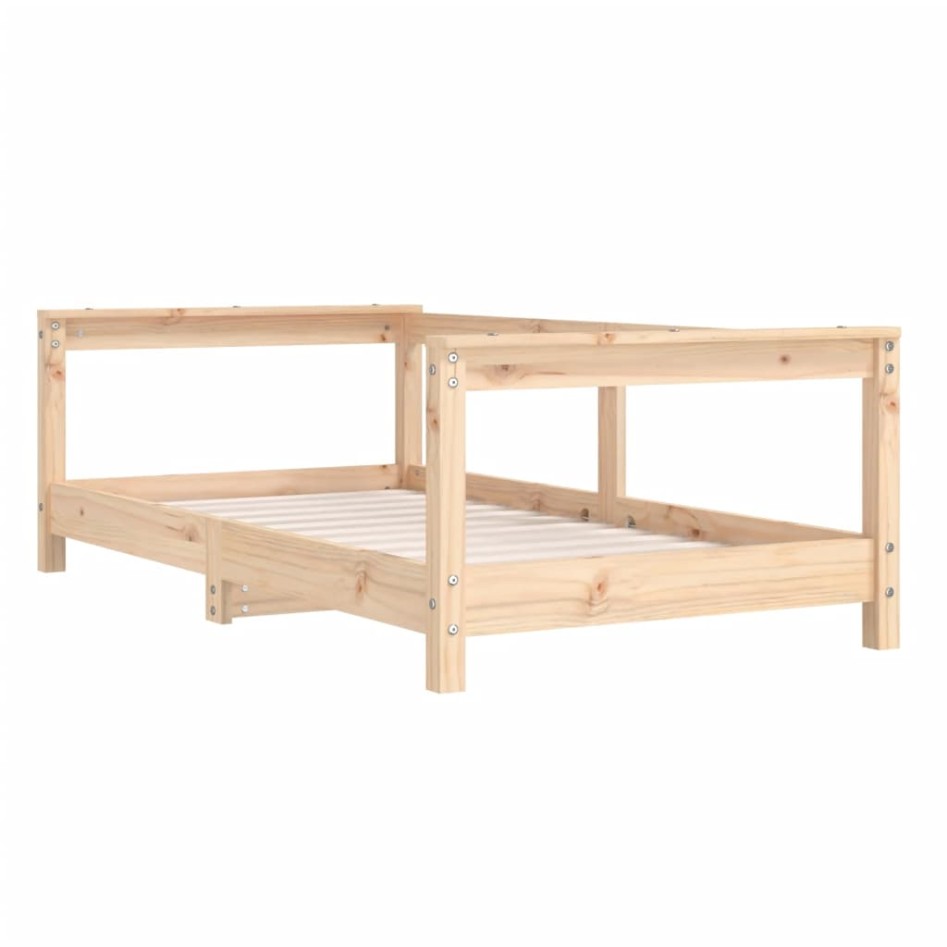 Estructura de cama para niños madera maciza de pino 70x140