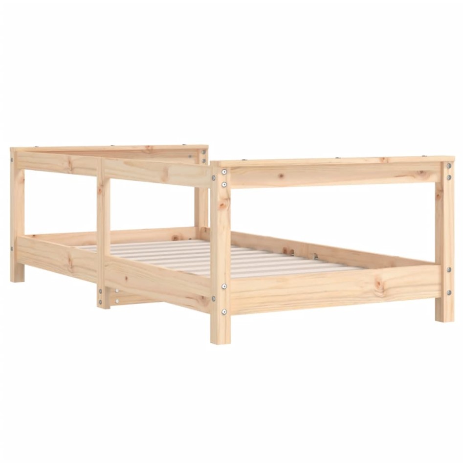 Estructura de cama para niños madera maciza de pino 70x140