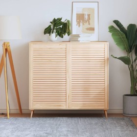 Puerta de armario de lamas 2 uds madera de pino 99,3x59,4