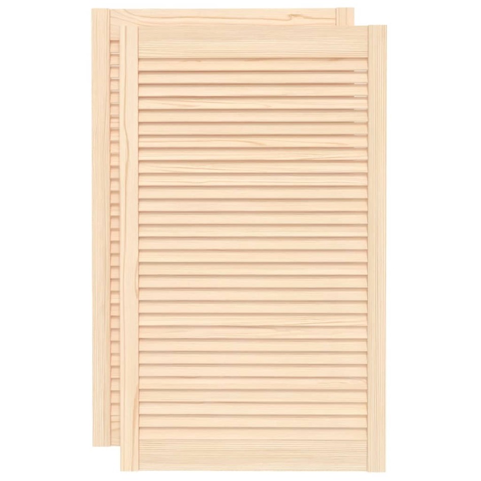 Puerta de armario de lamas 2 uds madera de pino 99,3x59,4