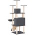 Rascador para gatos con postes de sisal gris oscuro 154