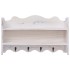 Perchero de pared de madera blanco 50x10x30