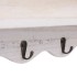 Perchero de pared de madera blanco 50x10x30